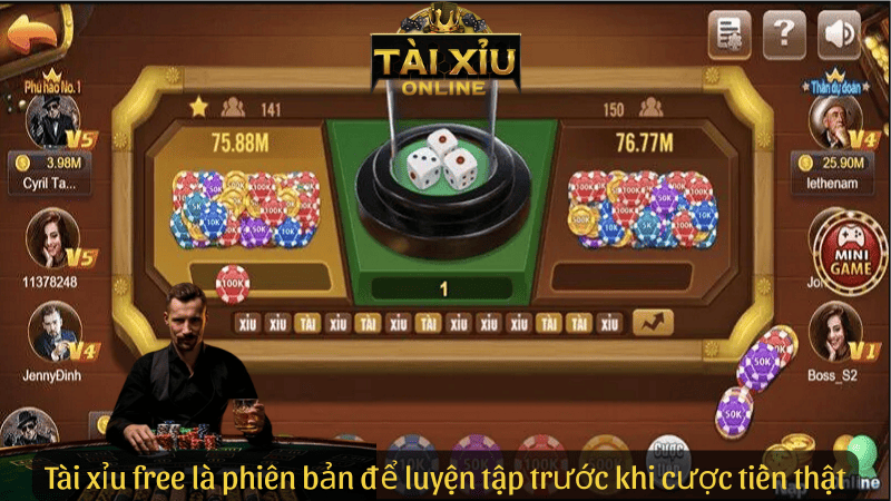 Tài xỉu free là phiên bản để luyện tập trước khi cược tiền thật