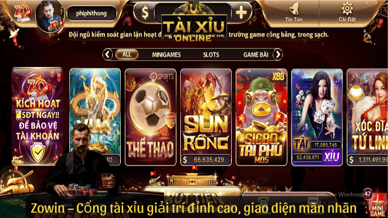 Zowin – Cổng tài xỉu giải trí đỉnh cao, giao diện mãn nhãn