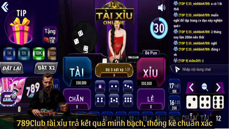 789Club tài xỉu trả kết quả minh bạch, thống kê chuẩn xác