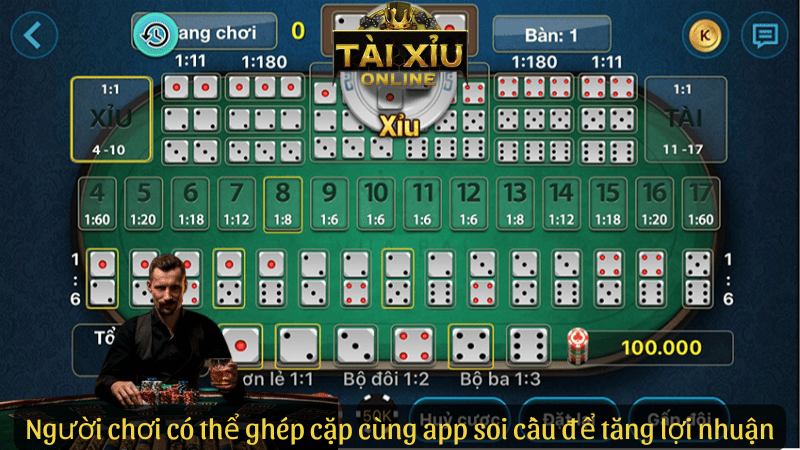 Người chơi có thể ghép cặp cùng app soi cầu để tăng lợi nhuận