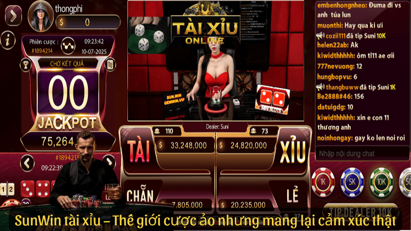 SunWin tài xỉu – Thế giới cược ảo nhưng mang lại cảm xúc thật